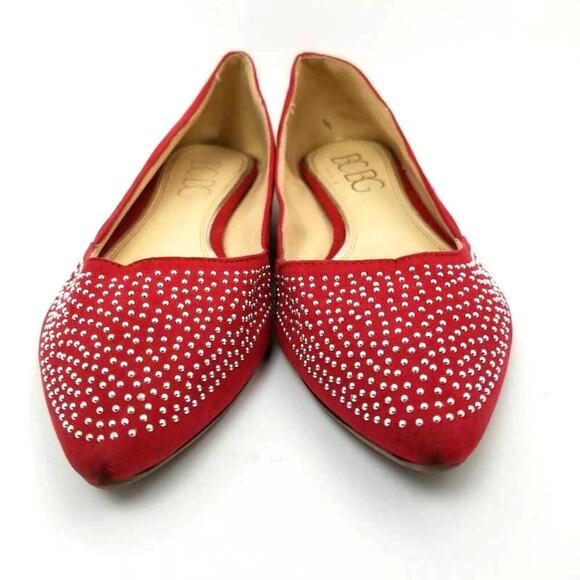 Bcbg Paris Zuzux Ballet Flat Pointed Toes Rhinestone Embelished Flat Shoe Sz 6 B - Picture 4 of 12